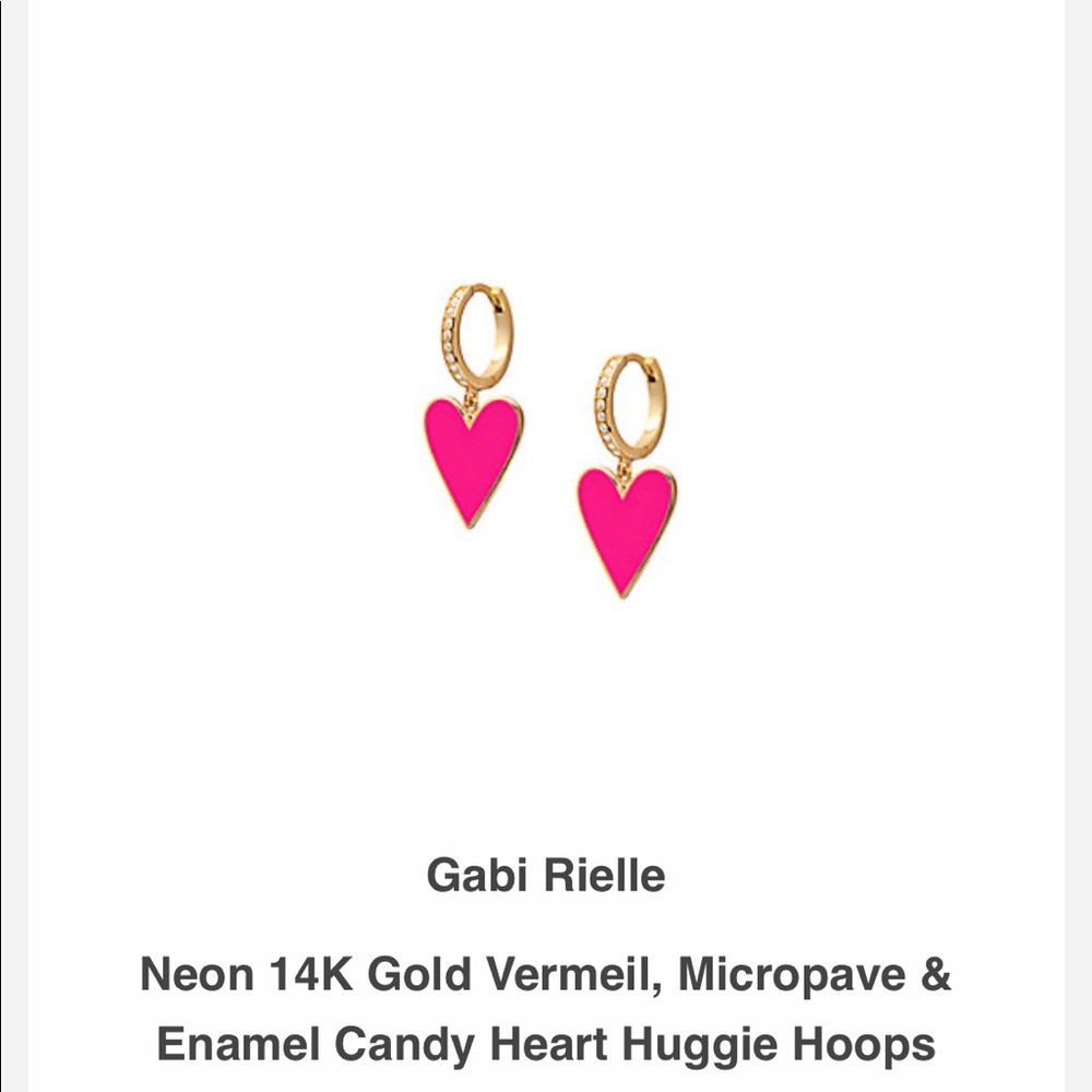 Gabi Rielle Neon 14 heart Hoops